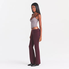 COTTON JERSEY FOLDOVER PANT | CURRANT