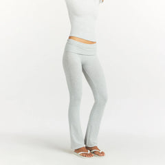 COTTON JERSEY FOLDOVER PANT | LIGHT HEATHER GREY
