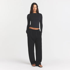 COTTON JERSEY LONG SLEEVE T-SHIRT | SOOT