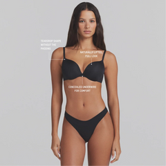 SKIMS ULTIMATE TEARDROP T-SHIRT BRA | ONYX