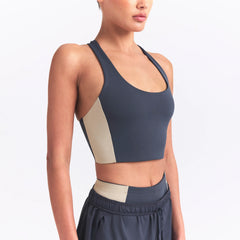 NikeSKIMS MATTE SHINE MIX RACERBACK BRA TOP | DEEP ROYAL AND STONE