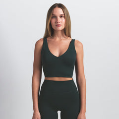 NikeSKIMS MATTE V-NECK BRA TOP | DARK TEAL
