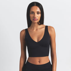 NikeSKIMS MATTE V-NECK BRA TOP | OBSIDIAN