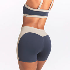 NikeSKIMS MATTE SHINE MIX 5" BIKER SHORT | DEEP ROYAL AND STONE