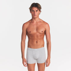 SKIMS COTTON MENS 3" BOXER BRIEF | LIGHT HEATHER GREY