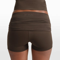 NikeSKIMS MATTE 3" FOLDOVER SHORT | DARK SEPIA