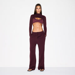 NikeSKIMS MATTE TRICOT SIDE SNAPS PANT | CURRANT