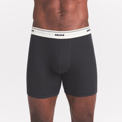 SKIMS COTTON RIB MENS 5" BOXER BRIEF | ONYX