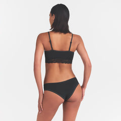 LIGHTWEIGHT COTTON STRAIGHT NECK BRALETTE | SOOT TONAL