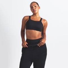 NikeSKIMS MATTE WIDE STRAP BRA | OBSIDIAN