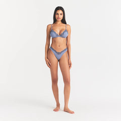 FITS EVERYBODY LACE TRIANGLE BRALETTE | SLATE TONAL