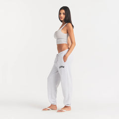 COTTON FLEECE LOGO CLASSIC JOGGER | LIGHT HEATHER GREY WITH ONYX LOGO