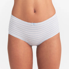 LIGHTWEIGHT COTTON LACE BOY SHORT | AIRSPACE LAGUNA STRIPE