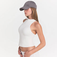 NikeSKIMS MATTE MOCK NECK RACER TANK | IVORY