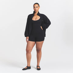 NikeSKIMS MATTE CORSET 2" ONE PIECE | OBSIDIAN