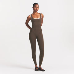 NikeSKIMS MATTE CORSET 29" ONE PIECE | DARK SEPIA