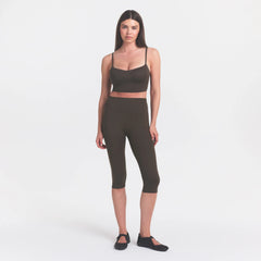 NikeSKIMS MATTE 17" CAPRI LEGGING | DARK SEPIA