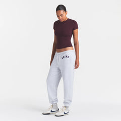 COTTON FLEECE CLASSIC JOGGER | LIGHT HEATHER GREY ARCHED SKIMS PLAID