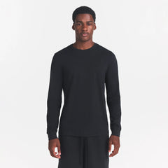 SKIMS COTTON MENS CLASSIC LONG SLEEVE T-SHIRT | ONYX