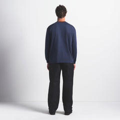 HEAVYWEIGHT COTTON MENS RELAXED LONG SLEEVE T-SHIRT | DAMSON