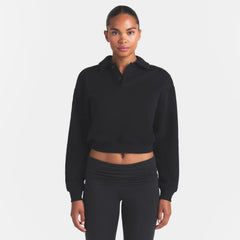 COTTON FLEECE POLO SWEATSHIRT | ONYX