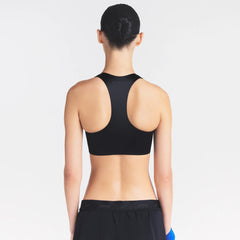 NikeSKIMS SATIN SHINE RACERBACK ZIP FRONT BRA | OBSIDIAN