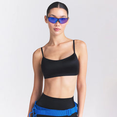 NikeSKIMS SATIN SHINE SCOOP CAMI BRA | OBSIDIAN