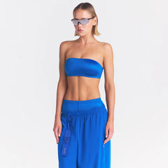 NikeSKIMS SATIN SHINE BANDEAU BRA | COBALT