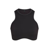 NikeSKIMS RIBBED SEAMLESS RACER FRONT BRA | OBSIDIAN