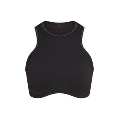 NikeSKIMS RIBBED SEAMLESS RACER FRONT BRA | OBSIDIAN
