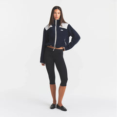 TEDDY BOXY ZIP UP JACKET | NAVY