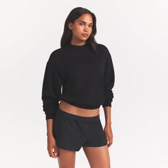 COTTON FLEECE CLASSIC CREWNECK | ONYX