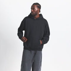 FLEECE LOUNGE MENS RELAXED HOODIE | WASHED ONYX