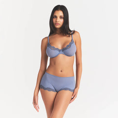 FITS EVERYBODY LACE BOY SHORT | SLATE TONAL