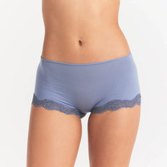 FITS EVERYBODY LACE BOY SHORT | SLATE TONAL
