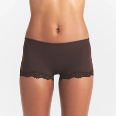FITS EVERYBODY LACE BOY SHORT | ESPRESSO