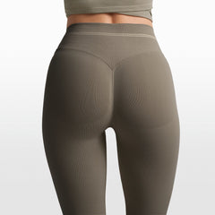 NikeSKIMS RIBBED SEAMLESS 34" STRAIGHT LEGGING | DUSTY OAKMOSS