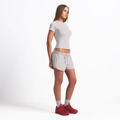 NikeSKIMS WOVEN NYLON 2.5" RUNNER SHORT | STONE
