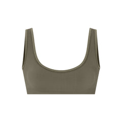 NikeSKIMS RIBBED SEAMLESS MICRO SCOOP BRA | DUSTY OAKMOSS