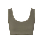 NikeSKIMS RIBBED SEAMLESS SCOOP BRA | DUSTY OAKMOSS