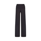 NikeSKIMS STRETCH KNIT FOLDOVER WIDE LEG PANT | OBSIDIAN
