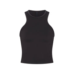 NikeSKIMS RIBBED SEAMLESS RACER FRONT TANK | OBSIDIAN