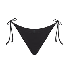 SIGNATURE SWIM DIPPED TIE BIKINI BOTTOM | ONYX