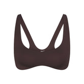 NikeSKIMS MATTE SHAPING SCOOP BRA | DARK SEPIA