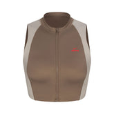NikeSKIMS SHINE FRONT ZIP BRA | TRUFFLE AND STONE