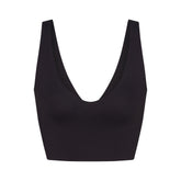 NikeSKIMS MATTE V-NECK BRA TOP | OBSIDIAN