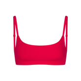 EVERYDAY COTTON SCOOP BRALETTE | CARMINE