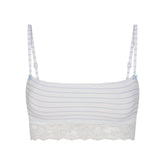 LIGHTWEIGHT COTTON STRAIGHT NECK BRALETTE | AIRSPACE LAGUNA STRIPE