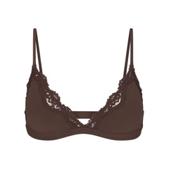 FITS EVERYBODY LACE TRIANGLE BRALETTE | ESPRESSO