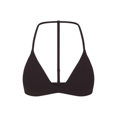 NikeSKIMS STUDIO STRETCH T-BACK TRIANGLE BRA | DARK ROAST